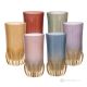 Set of 6 authentic modern hand painted drink glasses in premium quality glass.
