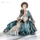 LADY - Romantic lady statuette in Capodimonte porcelain, Italian craftsmanship.