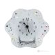 FLOWER Table Clock, Clear Glass with Drops, Modern Design, Handmade