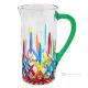 OPERA Pitcher, decanter, carafe, superior quality glass hand painted modern design.
