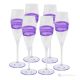 EGO Set of 6 authentic hand-painted flute glasses in superior quality glass.
