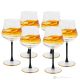 Set of 6 authentic hand-painted stemmed goblets in premium quality glass.