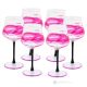 Set of 6 authentic hand-painted stemmed goblets in premium quality glass.