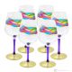 JULIETTE Set of 6 authentic hand-painted stemmed glasses in superior quality glass.