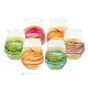 JULIETTE Set of 6 authentic modern hand painted glasses in premium quality glass.