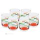 LOTO Set of 6 authentic modern hand painted glasses in premium quality glass.