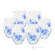 MONTECARLO Set of 6 authentic modern hand painted water glasses in superior quality glass.