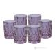 NOBILE Set of 6 authentic modern hand-painted water glasses in superior quality glass.