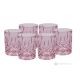 NOBILE Set of 6 authentic modern hand-painted water glasses in superior quality glass.