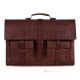 JACKIEIKU Office bag Briefcase Work Bag business bag men's bag handcrafted in real brown leather