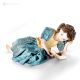 BEAUTY AND THE BEAST Capodimonte fairytale statuette, grace and art in porcelain.