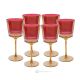 Set of 6 authentic hand-painted stemmed wine glasses made of premium quality glass.