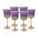 MADDY Set of 6 authentic hand-painted stemmed wine glasses made of premium quality glass.