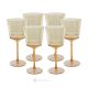 MADDY Set of 6 authentic hand painted stemmed wine glasses made of premium quality glass.