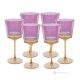 MADDY Set of 6 authentic hand painted stemmed wine glasses made of premium quality glass.