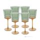 MADDY Set of 6 authentic hand painted stemmed wine glasses made of premium quality glass.