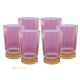 Set of 6 authentic modern hand painted drink glasses in premium quality glass.