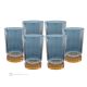 MADDY Set of 6 authentic modern hand painted drink glasses in premium quality glass.