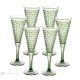 Set of 6 authentic hand-painted flute glasses in premium quality glass.