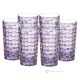 MANHATTAN Set of 6 authentic modern hand painted drink glasses in premium quality glass.