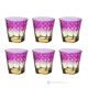 MIDO Set of 6 authentic modern hand painted water glasses in superior quality glass.
