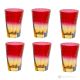 Set of 6 authentic modern hand painted drink glasses in premium quality glass.