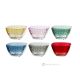 MIDO Set of 6 dessert cups modern design superior quality glass hand painted.