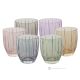 Set of 6 authentic modern hand painted water glasses in premium quality glass.