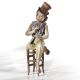 MIRO - Porcelain dolls musician with clarinet, timeless beauty.