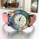 SPACE wristwatch with Murrine Murano glass hand made authentic Made in Italy