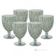NOBILE Set of 6 authentic hand-painted water glasses and goblets in superior quality glass.