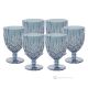 NOBILE Set of 6 authentic hand-painted water glasses and goblets in superior quality glass.