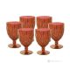NOBILE Set of 6 authentic hand-painted wine glasses and goblets in superior quality glass.