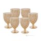 NOBILE Set of 6 authentic hand-painted wine glasses and goblets in superior quality glass.