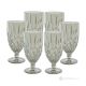 NOBILE Set of 6 authentic modern hand-painted drink glasses in superior quality glass.