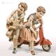 ON THE ROAD - Capodimonte statuette on scooter, pure handcrafted beauty.