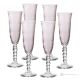 Set of 6 authentic hand-painted flute glasses in premium quality glass.