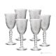 Set of 6 authentic hand-painted stemmed wine glasses made of premium quality glass.