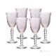 Set of 6 authentic hand-painted stemmed wine glasses made of premium quality glass.