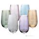 PERLE Set of 6 authentic modern hand painted drink glasses in superior quality glass.