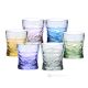 Set of 6 authentic modern hand painted water glasses in premium quality glass.