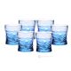 Set of 6 authentic modern hand painted water glasses in premium quality glass.