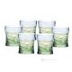 SOUND Set of 6 authentic modern hand painted water glasses in premium quality glass.