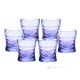 SOUND Set of 6 authentic modern hand painted water glasses in premium quality glass.