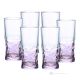 SOUND Set of 6 authentic modern hand painted water glasses in premium quality glass.