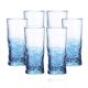 SOUND Set of 6 authentic modern hand painted water glasses in premium quality glass.