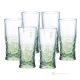 SOUND Set of 6 authentic modern hand painted water glasses in premium quality glass.