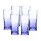 SOUND Set of 6 authentic modern hand painted water glasses in premium quality glass.