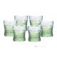 Set of 6 authentic modern hand painted water glasses in premium quality glass.