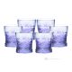 SOUND Set of 6 authentic modern hand painted water glasses in premium quality glass.